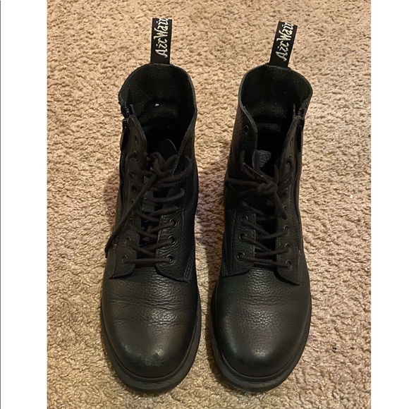 Dr. Martens Shoes - Women’s pascal with zipper combat boot black